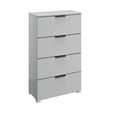 Rauch Skat Meridian 4 Drawer Narrow Chest - Silk Grey