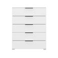 Skat Meridian Chest - 5 Drawer - Alpine White