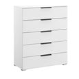 Skat Meridian Chest - 5 Drawer - Alpine White