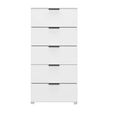 Rauch Skat Meridian 5 Drawer Tall Chest - Alpine White
