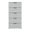Rauch Skat Meridian 5 Drawer Tall Chest - Silk Grey