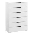 Skat Meridian Chest - 6 Drawer - Alpine White