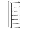 Skat Meridian Chest - 6 Drawer - Tall - Alpine White