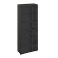 Rauch Skat Meridian 6 Drawer Tall Chest - Graphite and Basalt Glass
