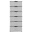 Skat Meridian Chest - 6 Drawer - Tall - Silk Grey