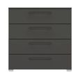 Rauch Skat Pure 4 Drawer Chest - Graphite