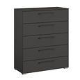 Rauch Skat Pure 5 Drawer Chest - Graphite