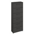 Rauch Skat Pure 6 Drawer Tall Chest - Graphite