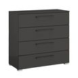 Rauch Skat Shine 4 Drawer Chest - Graphite