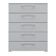 Rauch Skat Shine 5 Drawer Chest - Silk Grey
