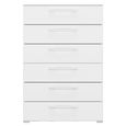 Rauch Skat Shine 6 Drawer Chest - Alpine White