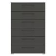 Rauch Skat Shine 6 Drawer Chest - Graphite