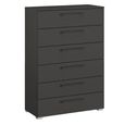 Rauch Skat Shine 6 Drawer Chest - Graphite
