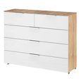 Rauch Texas 3+2 Drawer Chest - Sonoma Oak and Alpine White