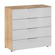 Rauch Texas 4 Drawer Chest - Sonoma Oak and Alpine White