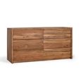 Ronceverte Chest - Acacia Wood - 6 Drawer - Wide