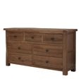 Rustic Oak Chest of Drawers - 4+3 Drawer - Wide - Oak