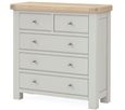 Salcombe Chest - 2+3 Drawer - Grey Oak