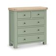 Salcombe Chest - 2+3 Drawer - Sage Oak