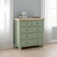 Salcombe Chest - 2+3 Drawer - Sage Oak