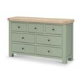 Salcombe Chest - 3+4 Drawer Wide - Sage Oak