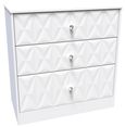 San Jose White 3 Drawer Deep Chest