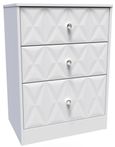 San Jose White 3 Drawer Deep Midi Chest