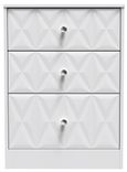 San Jose White 3 Drawer Deep Midi Chest