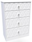 San Jose White 4 Drawer Deep Chest