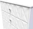 San Jose White 4 Drawer Deep Chest