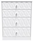 San Jose White 4 Drawer Deep Chest