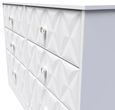 San Jose White 6 Drawer Midi Chest