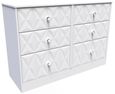 San Jose White 6 Drawer Midi Chest