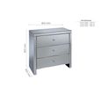 Seville Small Chest - 3 Drawer - Mirrored