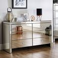 Seville Wide Chest - 6 Drawer - Mirrored