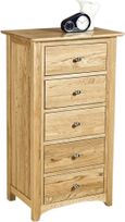 Shaker Oak 5 Drawer Chest