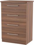 Sherwood Walnut Effect 4 Drawer Midi Chest