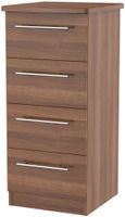 Sherwood Walnut Effect 4 Drawer Narrow Chest
