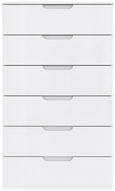 Sienna White Gloss 6 Drawer Tall Chest