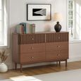 Soho Chest - 6 Drawer - Slatted - Dark Oak