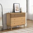 Soho Chest - 3 Drawer - Slatted - Oak