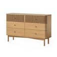 Soho Chest - 6 Drawer - Slatted - Oak