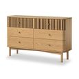 Soho Chest - 6 Drawer - Slatted - Oak