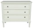 Solana French Lime White 3 Drawer Chest