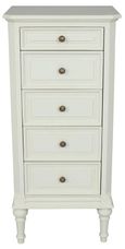 Solana French Lime White 5 Drawer Chest