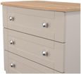 Sussex Cashmere and Oak Effect 3 Drawer Small Chest
