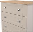 Sussex Cashmere and Oak Effect 4 Drawer Chest