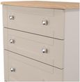 Sussex Cashmere and Oak Effect 4 Drawer Deep Chest