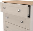 Sussex Cashmere and Oak Effect 5 Drawer Chest