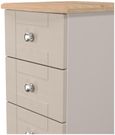 Sussex Cashmere and Oak Effect 5 Drawer Narrow Chest